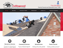 Tablet Screenshot of collingwoodroofingsystems.com